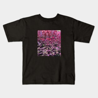 Lush Red Spinach Leaves Kids T-Shirt